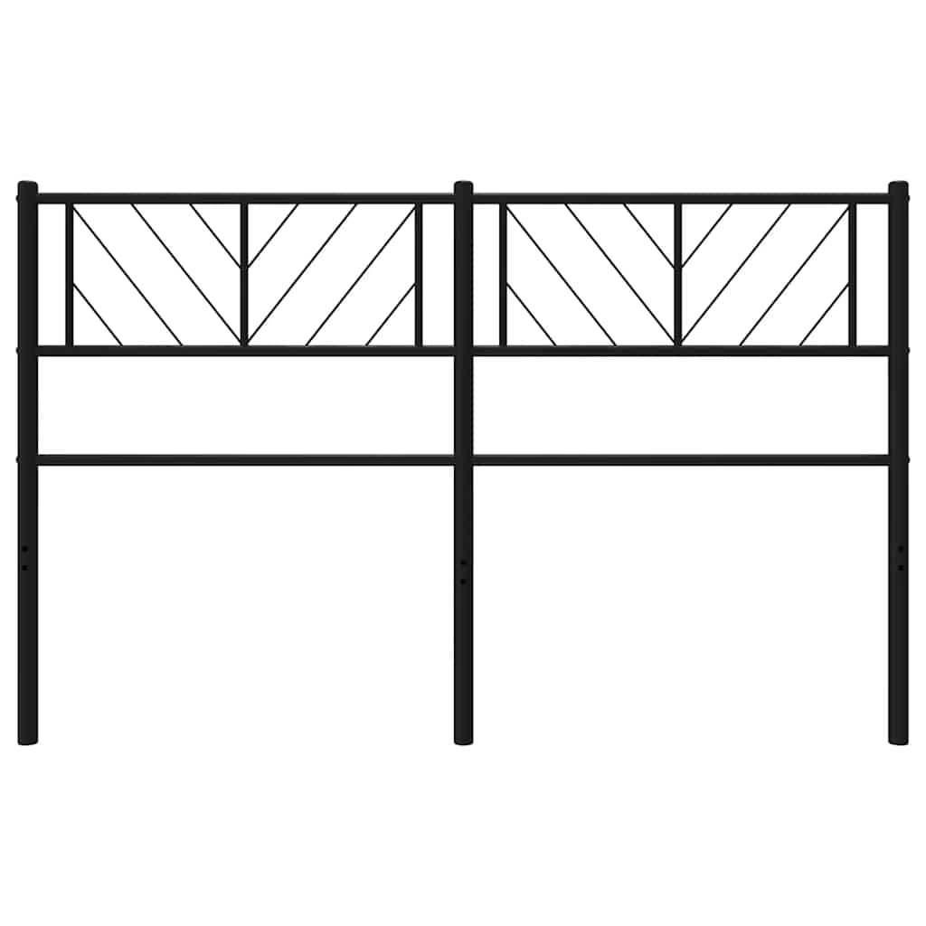 vidaXL Ersatz-Kopfteil Metall Schwarz 150 cm