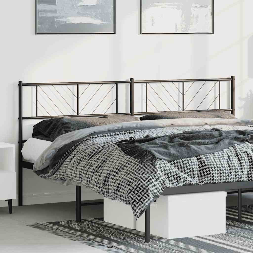 vidaXL Ersatz-Kopfteil Metall Schwarz 180 cm