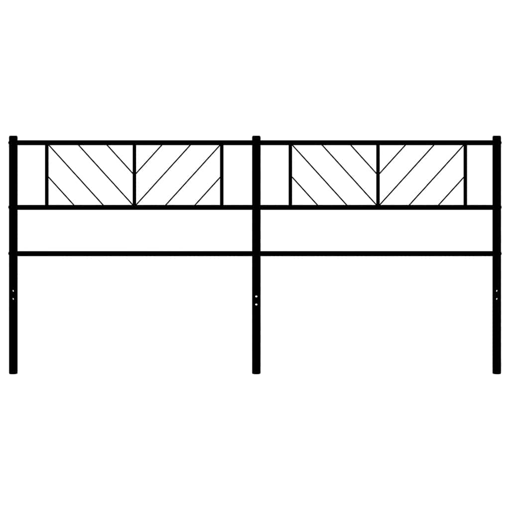 vidaXL Ersatz-Kopfteil Metall Schwarz 180 cm