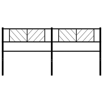 vidaXL Ersatz-Kopfteil Metall Schwarz 180 cm