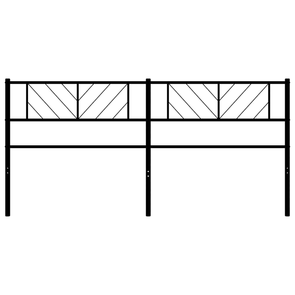 vidaXL Ersatz-Kopfteil Metall Schwarz 193 cm