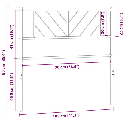 vidaXL Ersatz-Kopfteil Metall Weiß 100 cm