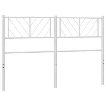 vidaXL Kopfteil Metall Weiß 120 cm