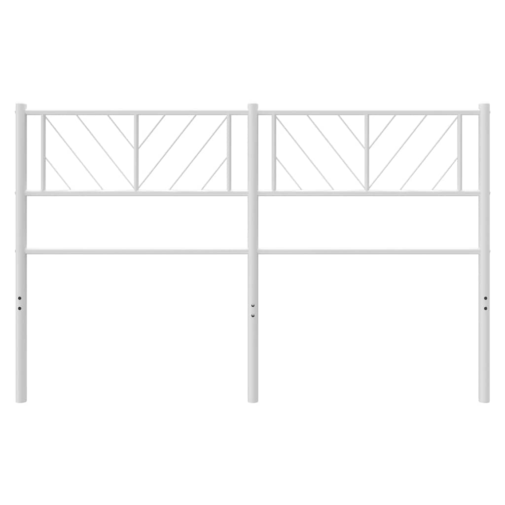vidaXL Ersatz-Kopfteil Metall Weiß 135 cm