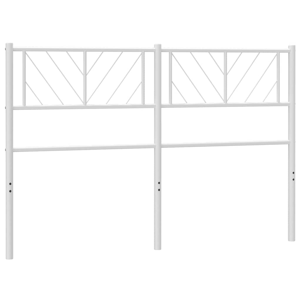 vidaXL Ersatz-Kopfteil Metall Weiß 140 cm