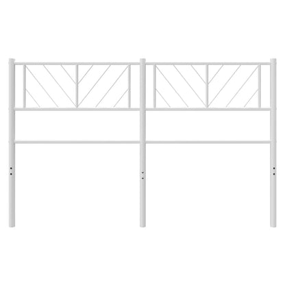 vidaXL Ersatz-Kopfteil Metall Weiß 140 cm