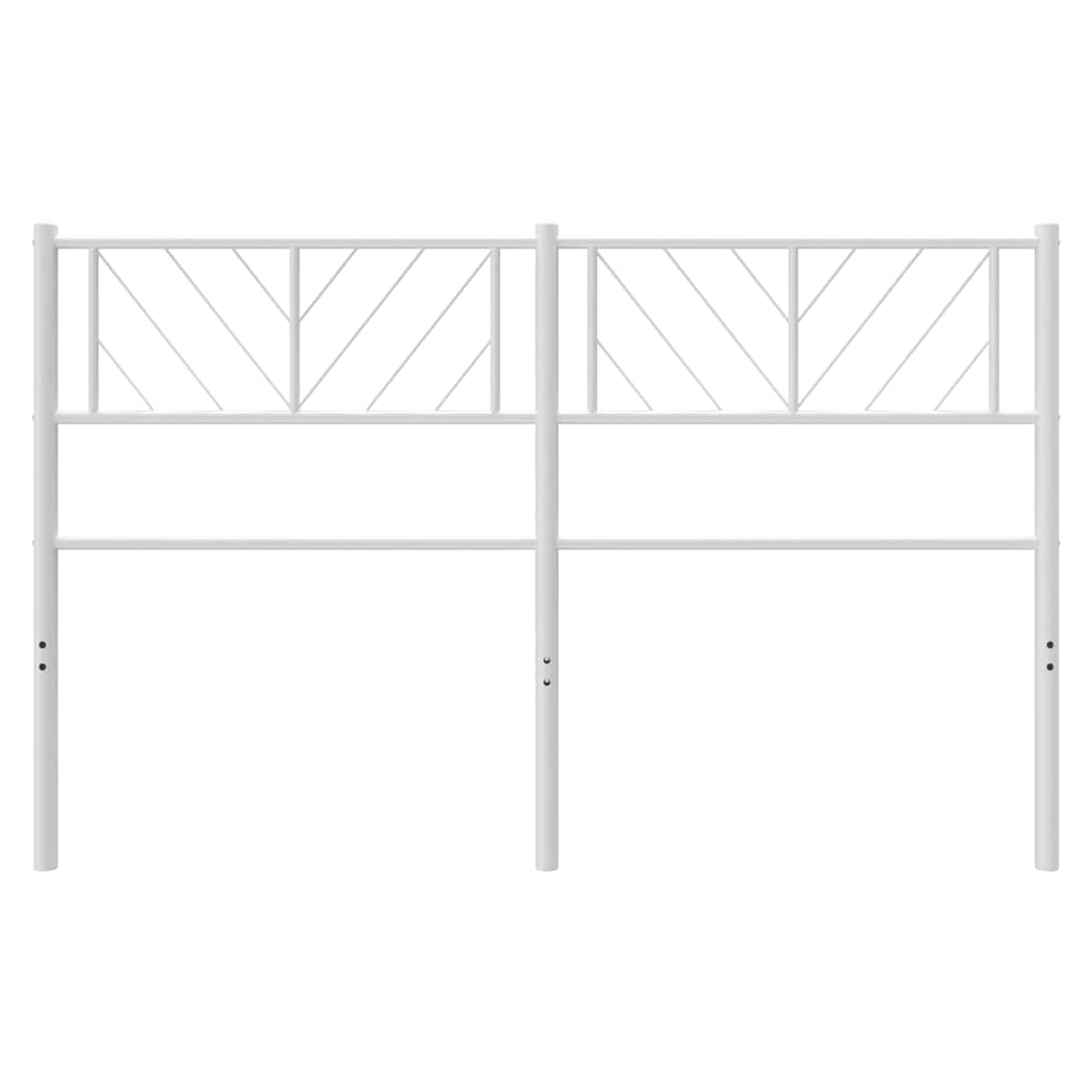 vidaXL Ersatz-Kopfteil Metall Weiß 150 cm