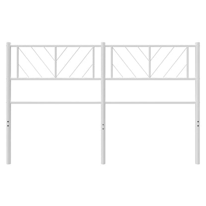 vidaXL Ersatz-Kopfteil Metall Weiß 150 cm