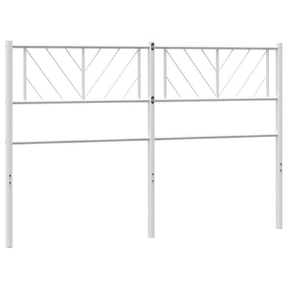 vidaXL Ersatz-Kopfteil Metall Weiß 150 cm
