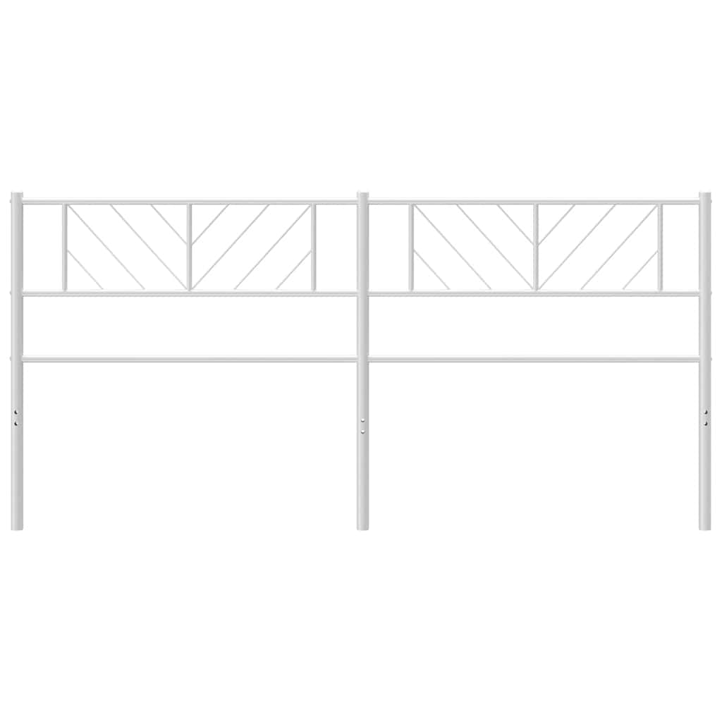 vidaXL Ersatz-Kopfteil Metall Weiß 180 cm