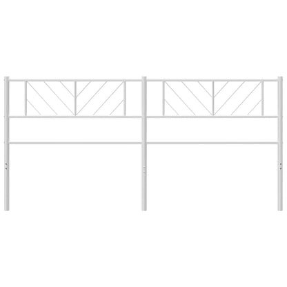 vidaXL Ersatz-Kopfteil Metall Weiß 180 cm