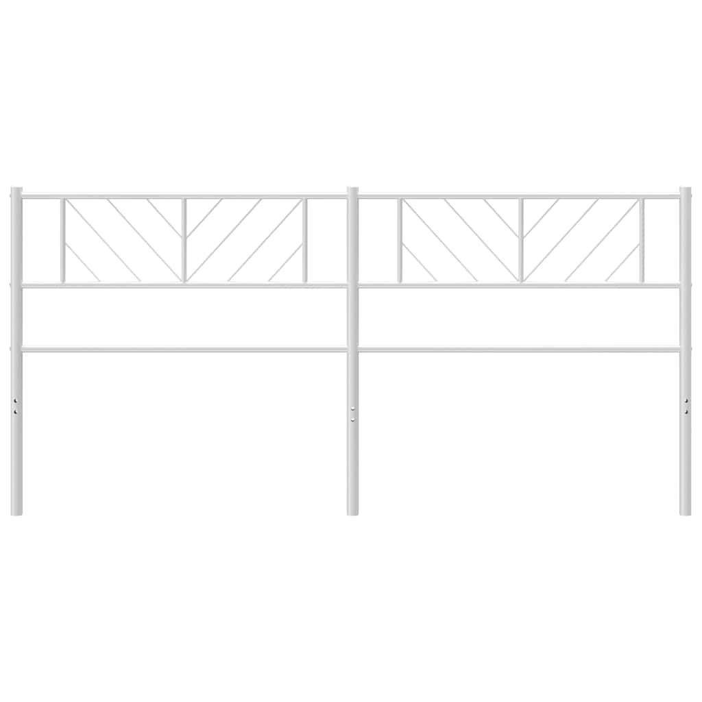 vidaXL Ersatz-Kopfteil Metall Weiß 193 cm