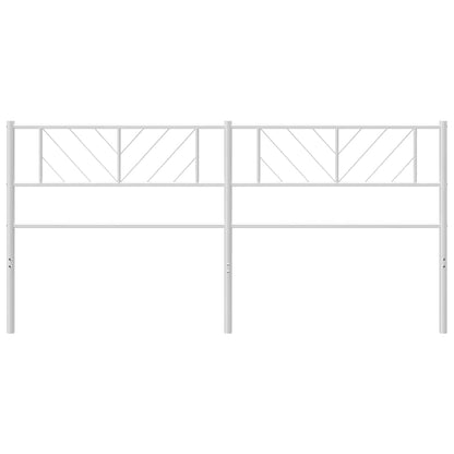 vidaXL Ersatz-Kopfteil Metall Weiß 193 cm