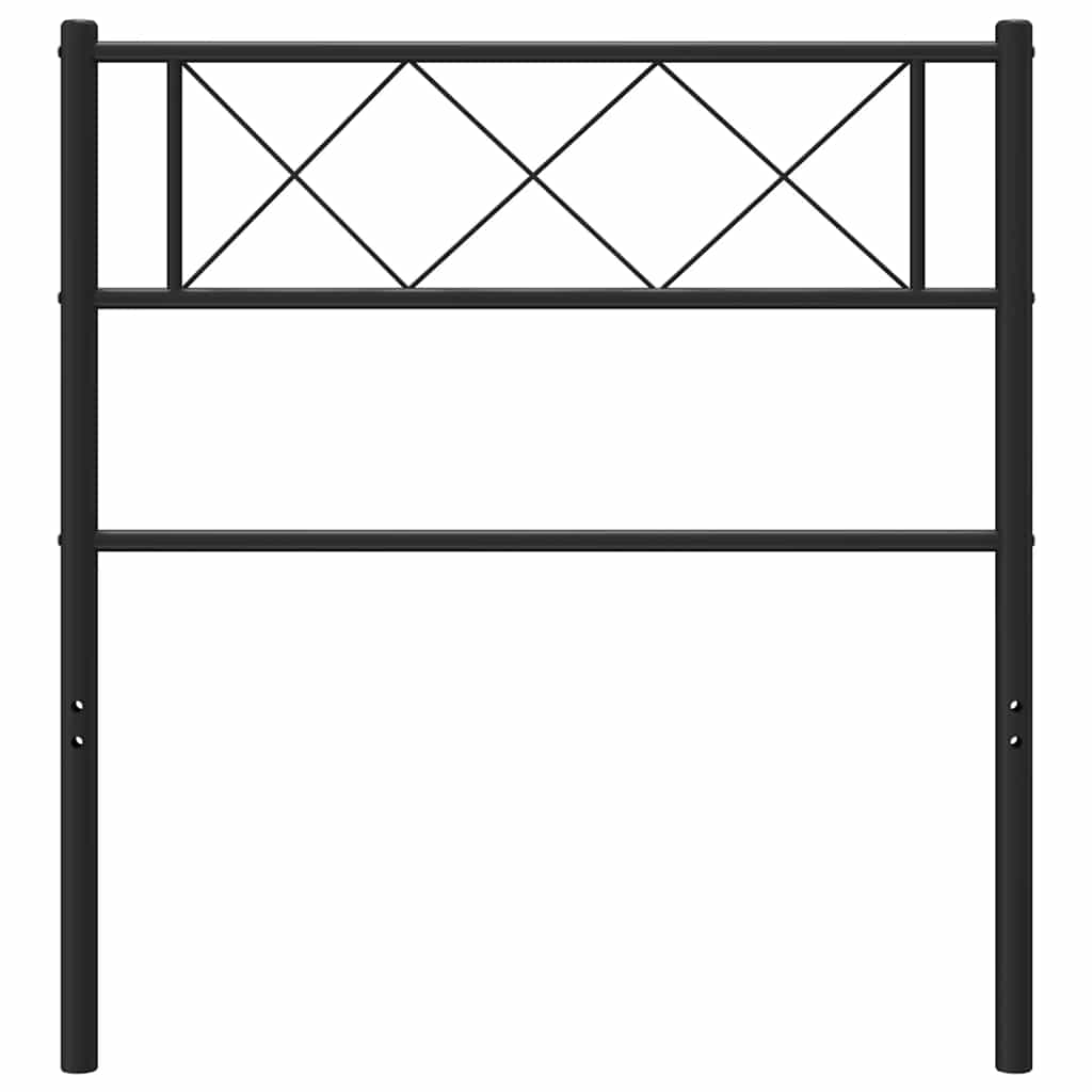 vidaXL Ersatz-Kopfteil Metall Schwarz 107 cm