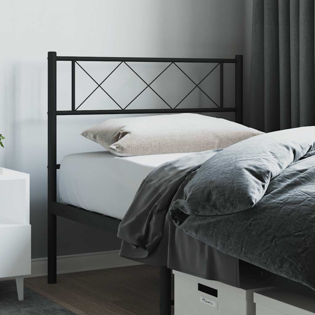 vidaXL Ersatz-Kopfteil Metall Schwarz 107 cm