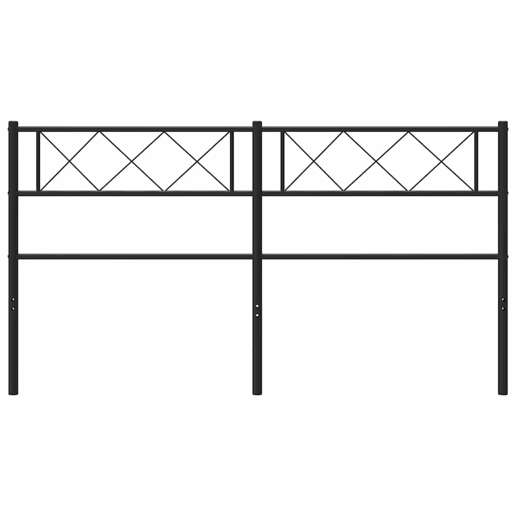 vidaXL Ersatz-Kopfteil Metall Schwarz 135 cm