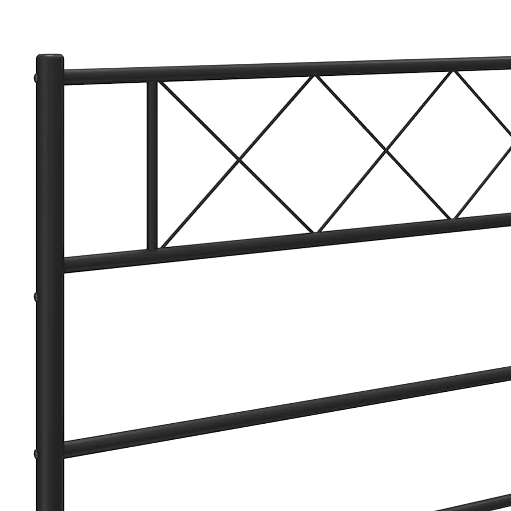 vidaXL Ersatz-Kopfteil Metall Schwarz 135 cm