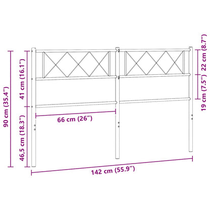 vidaXL Ersatz-Kopfteil Metall Schwarz 135 cm
