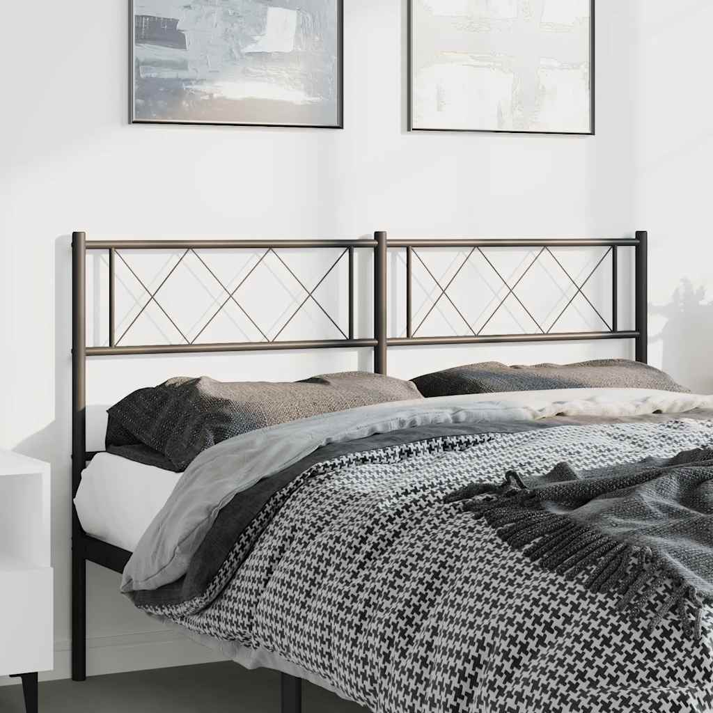 vidaXL Ersatz-Kopfteil Metall Schwarz 135 cm