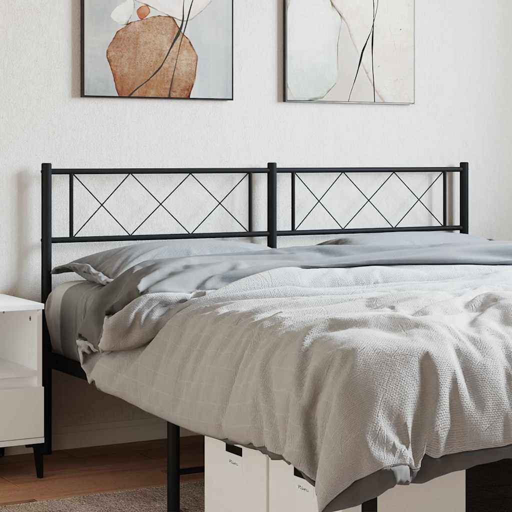 vidaXL Ersatz-Kopfteil Metall Schwarz 150 cm