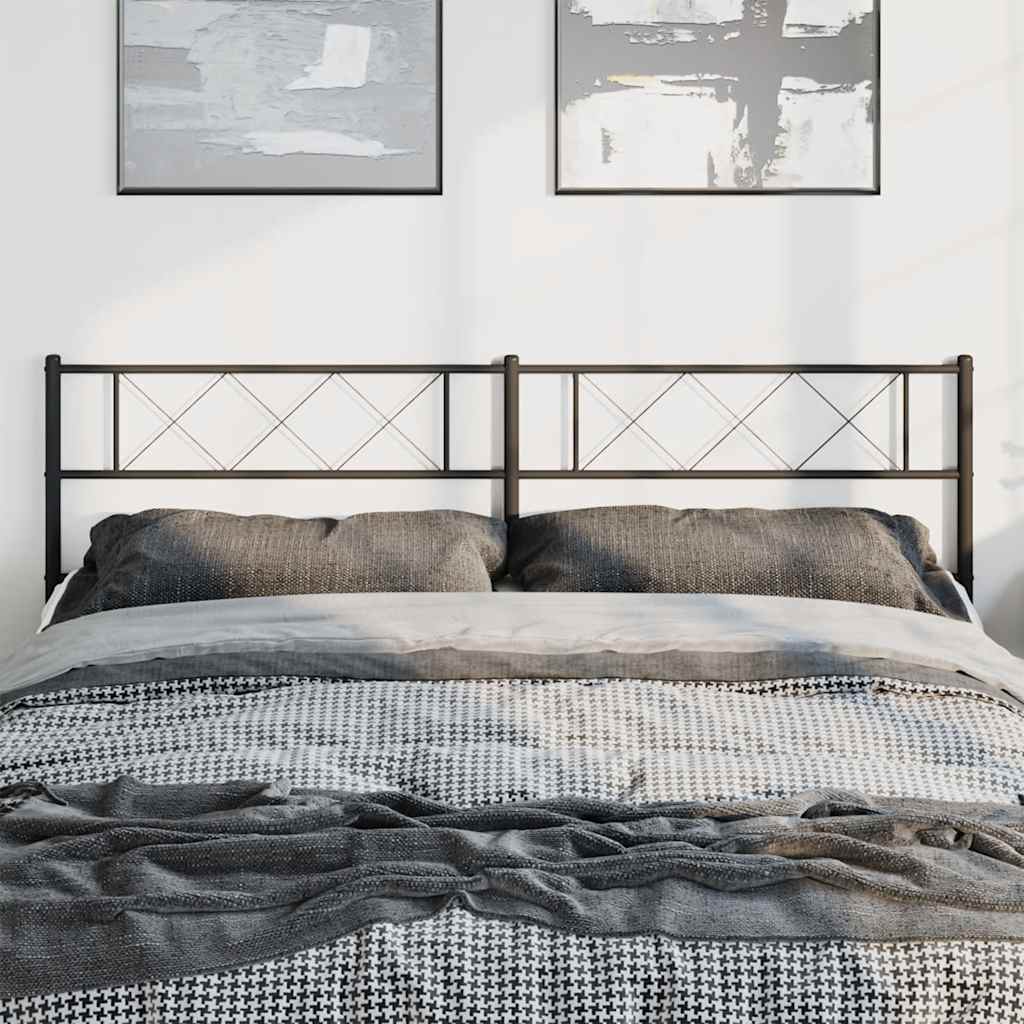 vidaXL Ersatz-Kopfteil Metall Schwarz 180 cm