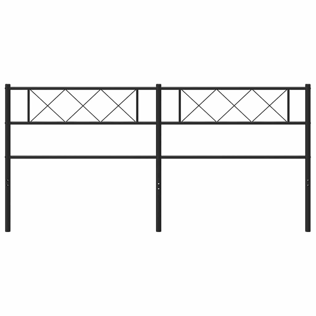 vidaXL Ersatz-Kopfteil Metall Schwarz 180 cm