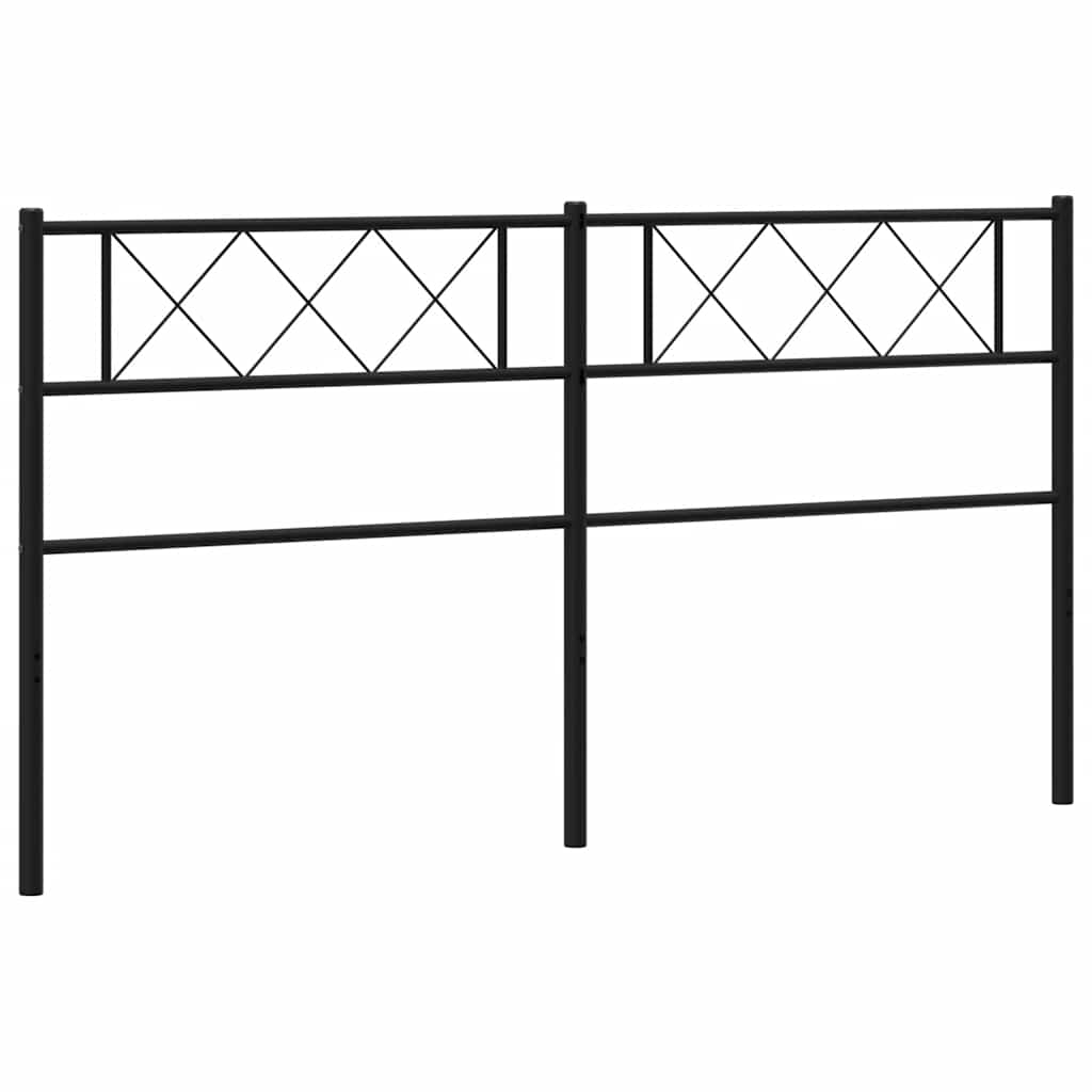 vidaXL Ersatz-Kopfteil Metall Schwarz 180 cm