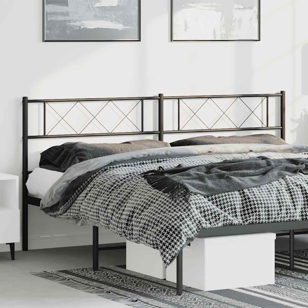 vidaXL Ersatz-Kopfteil Metall Schwarz 180 cm