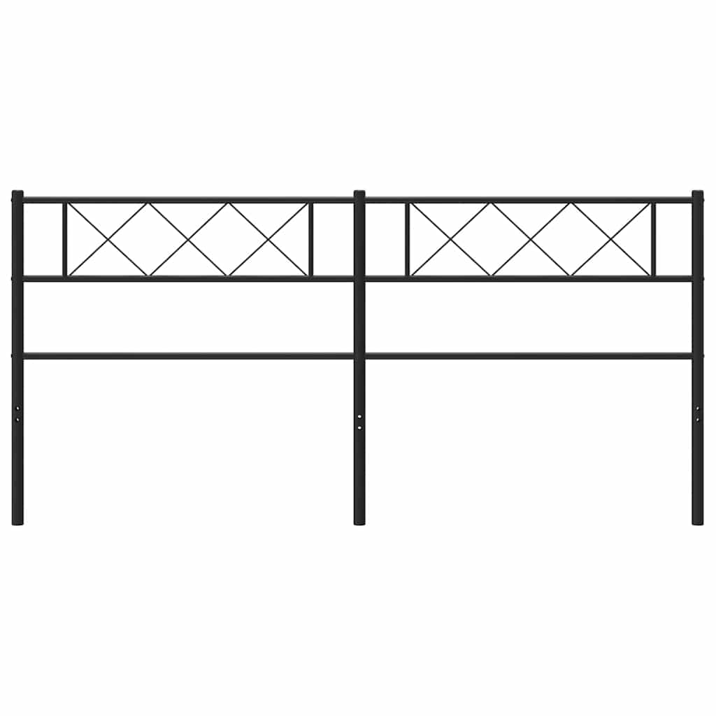 vidaXL Ersatz-Kopfteil Metall Schwarz 193 cm