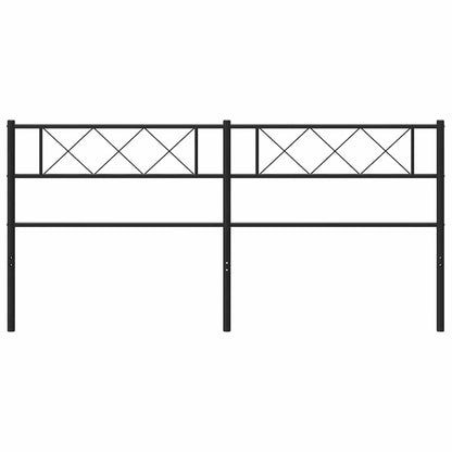 vidaXL Ersatz-Kopfteil Metall Schwarz 193 cm