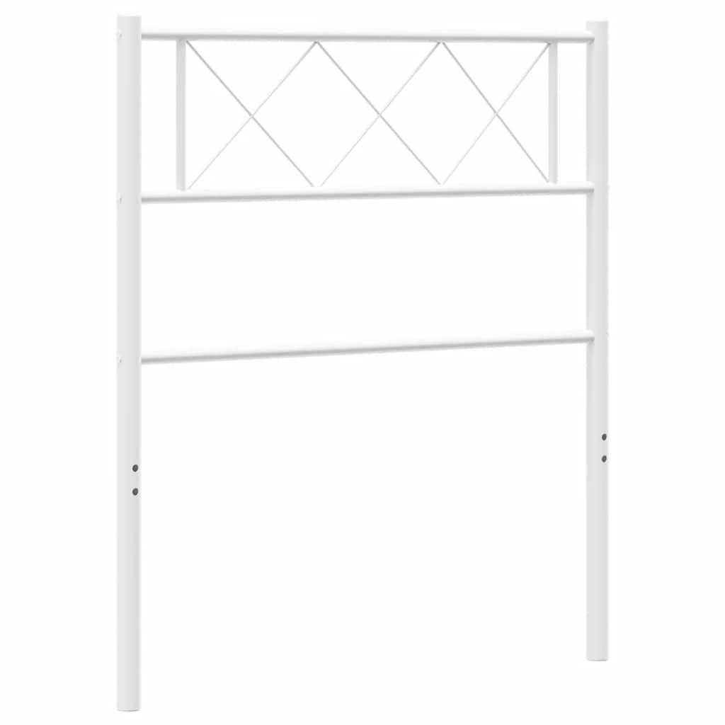 vidaXL Ersatz-Kopfteil Metall Weiß 75 cm