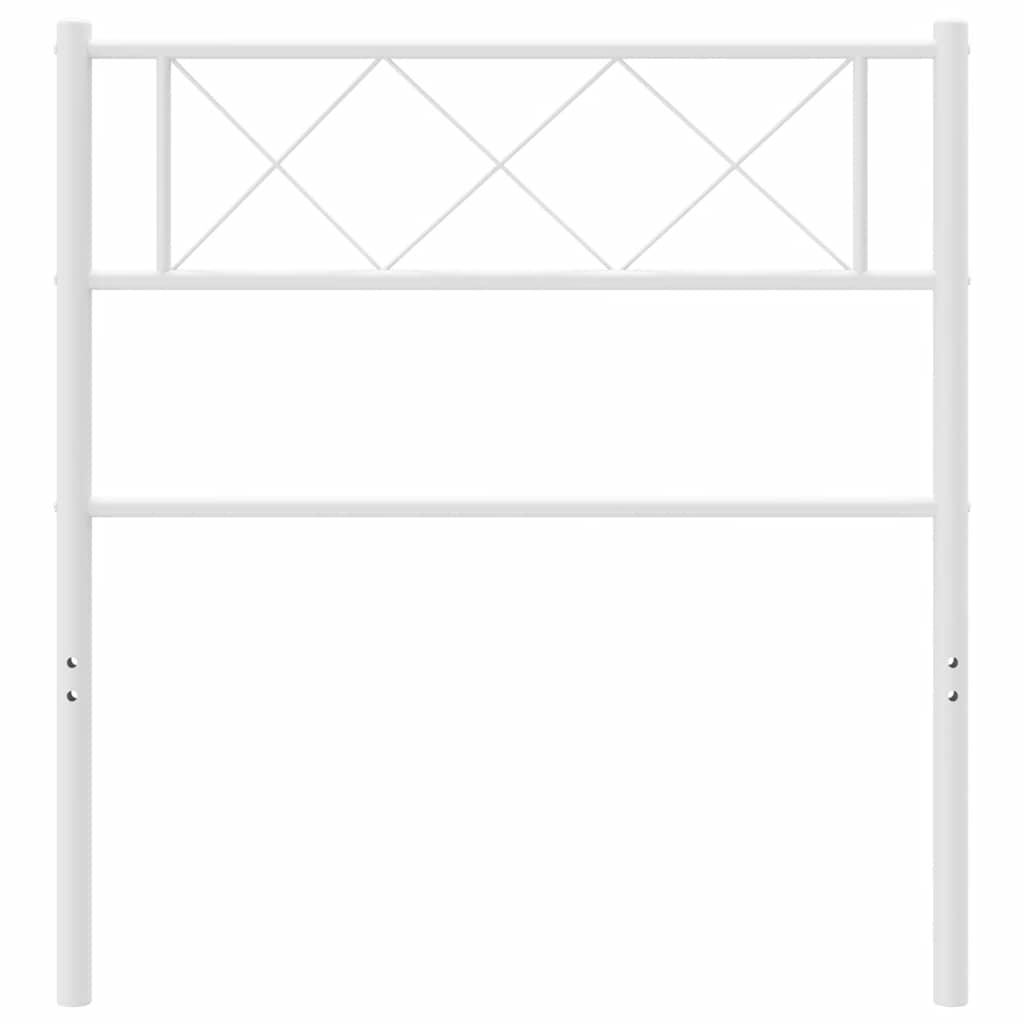 vidaXL Ersatz-Kopfteil Metall Weiß 90 cm