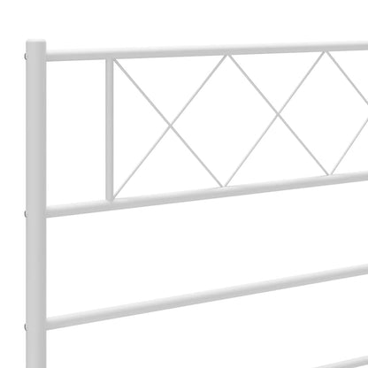 vidaXL Ersatz-Kopfteil Metall Weiß 100 cm