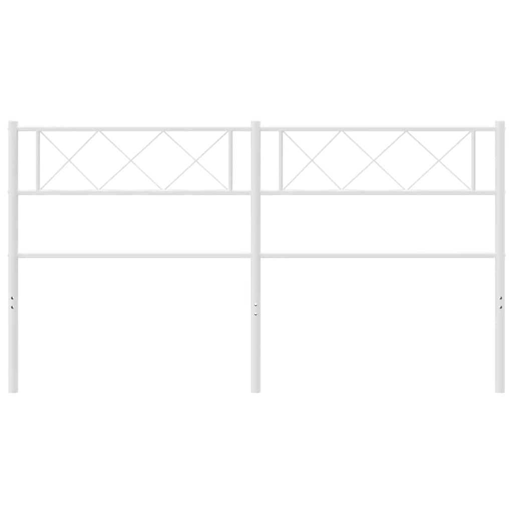 vidaXL Ersatz-Kopfteil Metall Weiß 135 cm