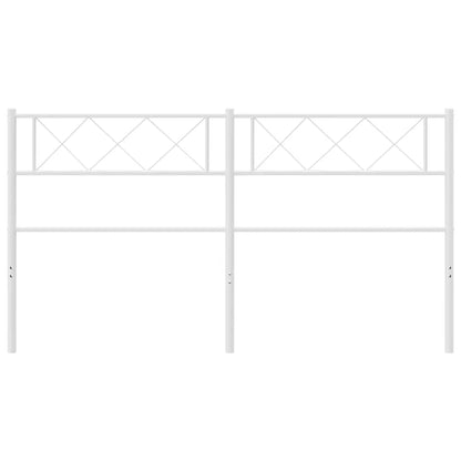vidaXL Ersatz-Kopfteil Metall Weiß 135 cm