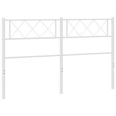 vidaXL Ersatz-Kopfteil Metall Weiß 150 cm