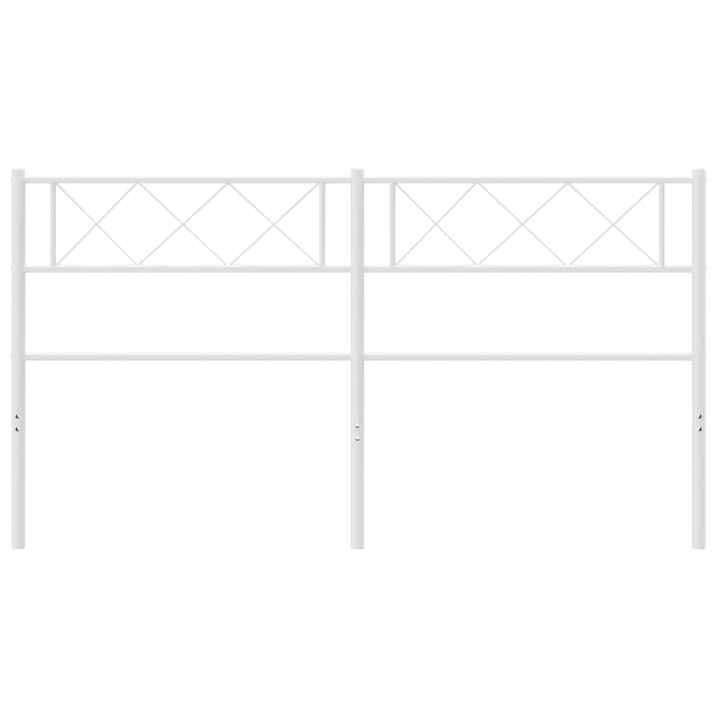 vidaXL Ersatz-Kopfteil Metall Weiß 150 cm