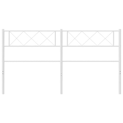 vidaXL Ersatz-Kopfteil Metall Weiß 150 cm