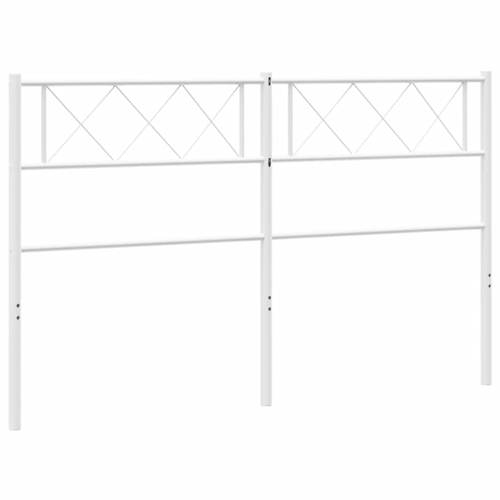 vidaXL Ersatz-Kopfteil Metall Weiß 150 cm
