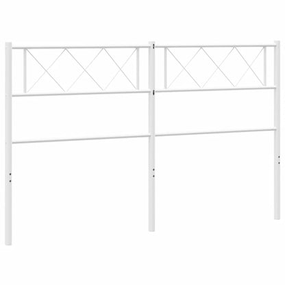vidaXL Ersatz-Kopfteil Metall Weiß 150 cm