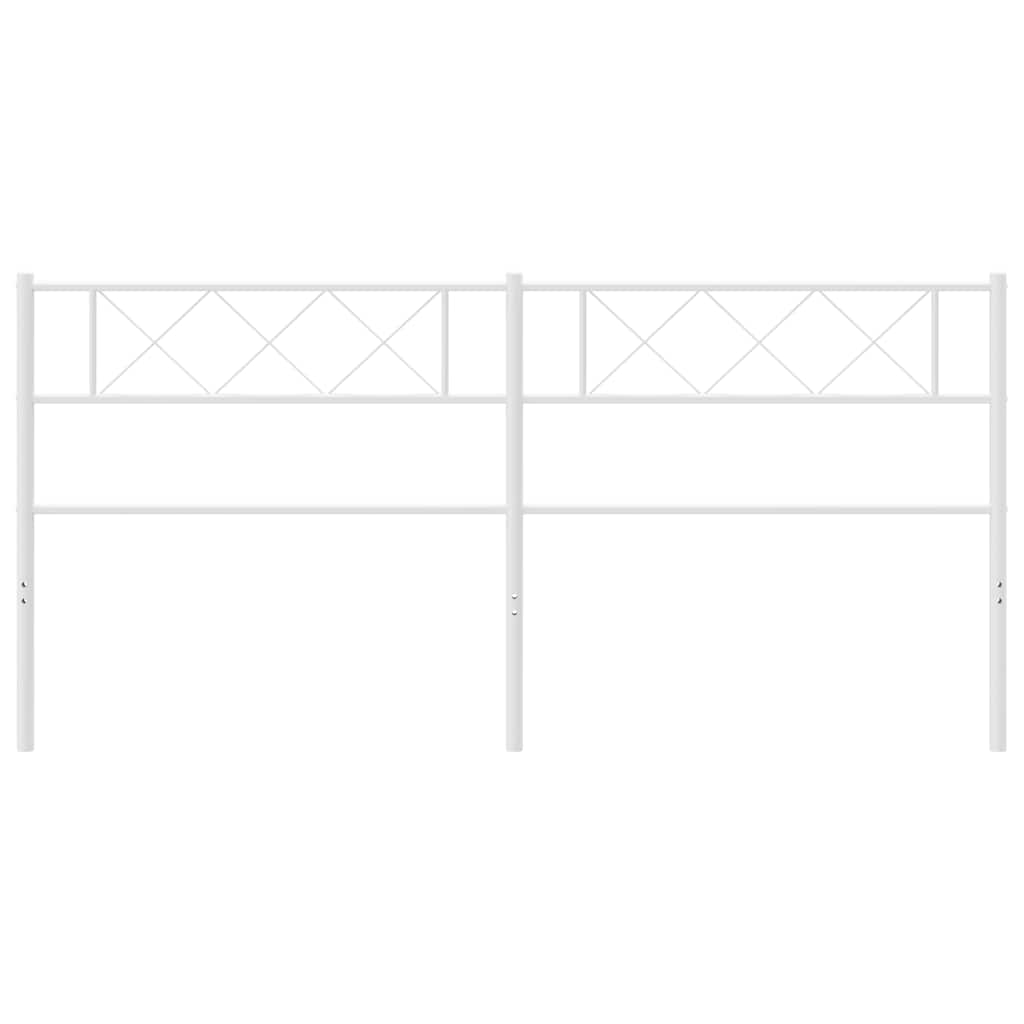 vidaXL Ersatz-Kopfteil Metall Weiß 193 cm