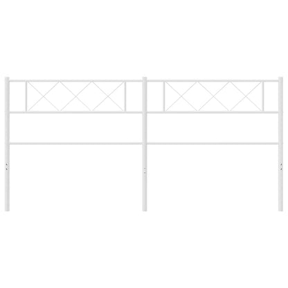 vidaXL Ersatz-Kopfteil Metall Weiß 193 cm