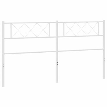 vidaXL Ersatz-Kopfteil Metall Weiß 200 cm