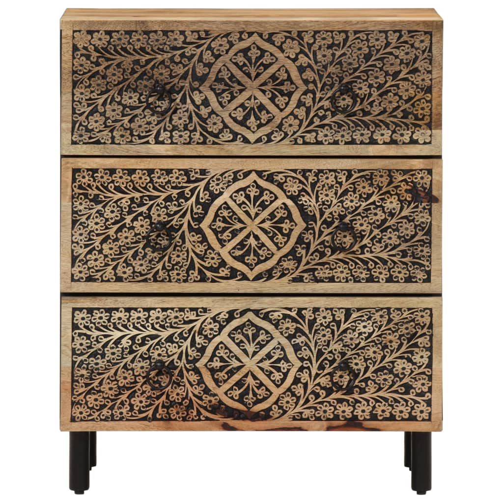 vidaXL Beistellschränke 3 Stk. 60x33x75 cm Massivholz Mango