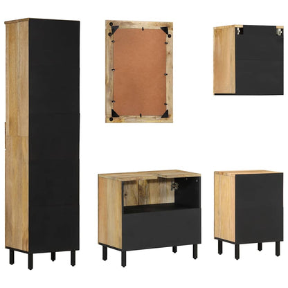 vidaXL 5-tlg. Badmöbel-Set Massivholz Mango