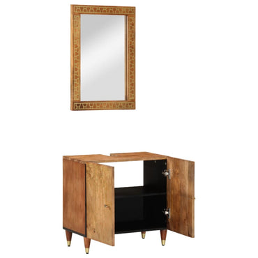 vidaXL 2-tlg. Badmöbel-Set Massivholz Mango