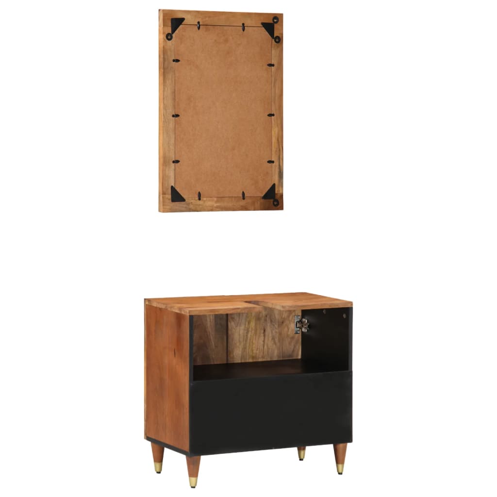 vidaXL 2-tlg. Badmöbel-Set Massivholz Mango