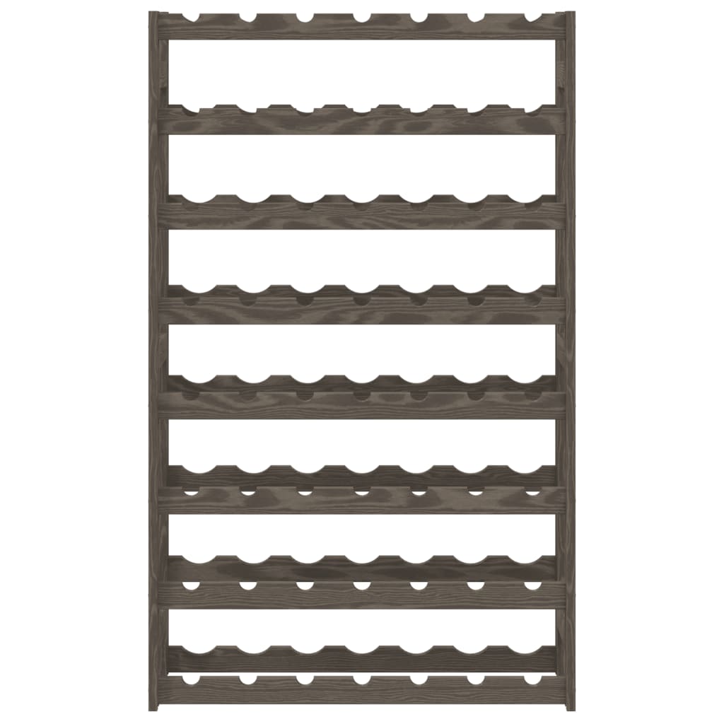 Weinregal für 56 Flaschen Grau Massivholz Kiefer