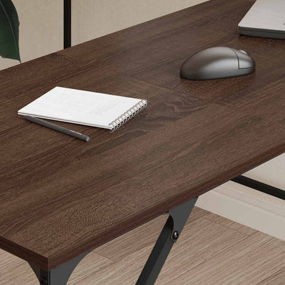 vidaXL Schreibtisch Braun Eichen-Optik 149x149x75 cm Holzwerkstoff