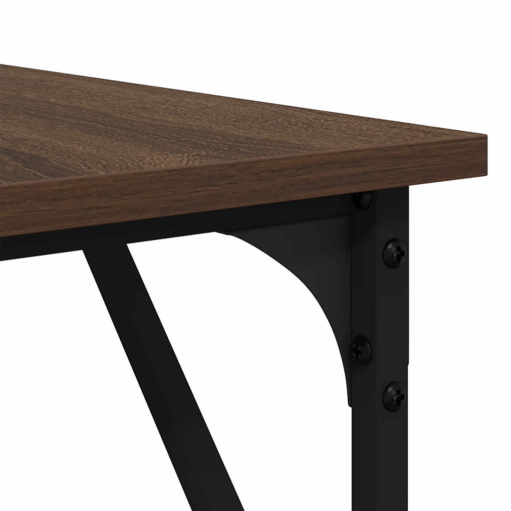 vidaXL Schreibtisch Braun Eichen-Optik 149x149x75 cm Holzwerkstoff
